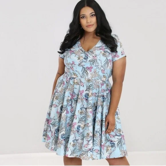 chinese dress ladies Hell Bunny Teal and Black Jessica Dress